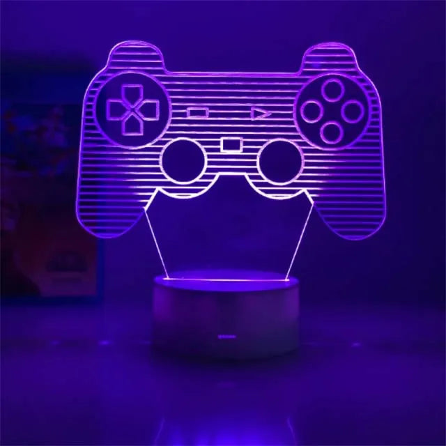 Lámpara LED 3D para configuración de juegos